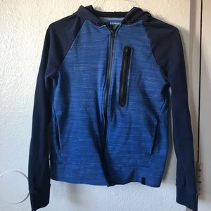 Express Blue Zip-Up Hoodie